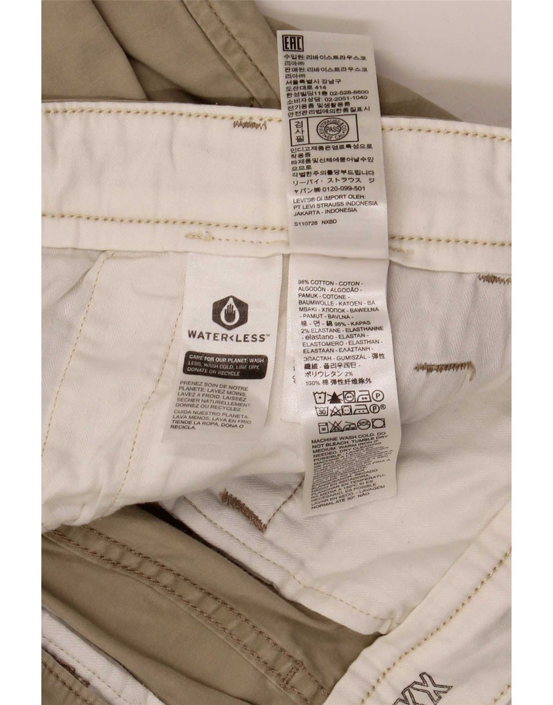 Męskie spodenki Chino Levi's W32 Średni beż, bawełna