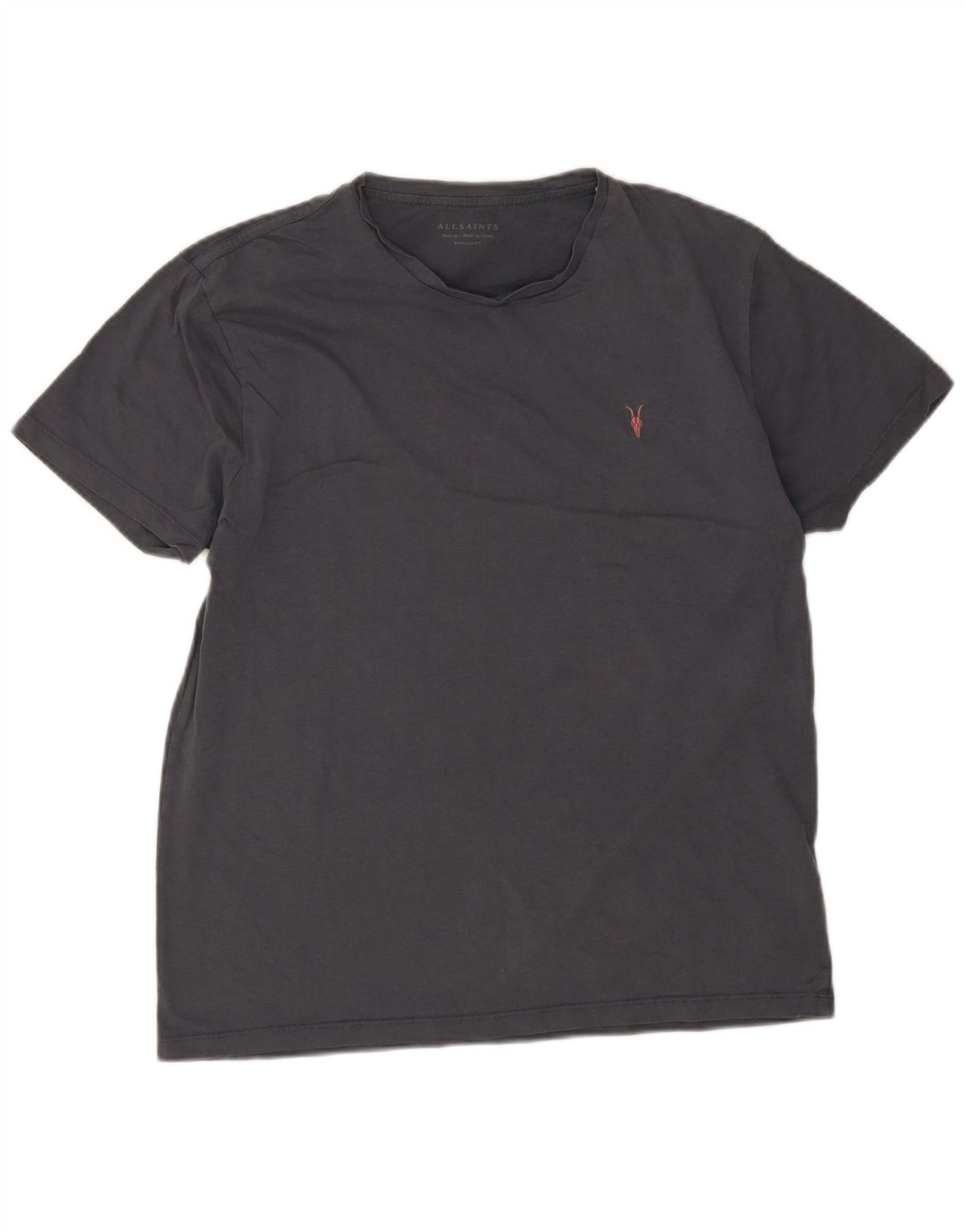 T-shirt męski All Saints o regularnym kroju, średnioszary, bawełniany