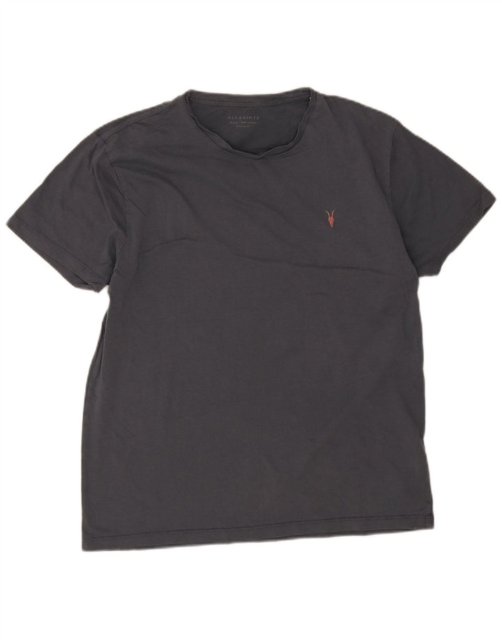 T-shirt męski All Saints o regularnym kroju, średnioszary, bawełniany