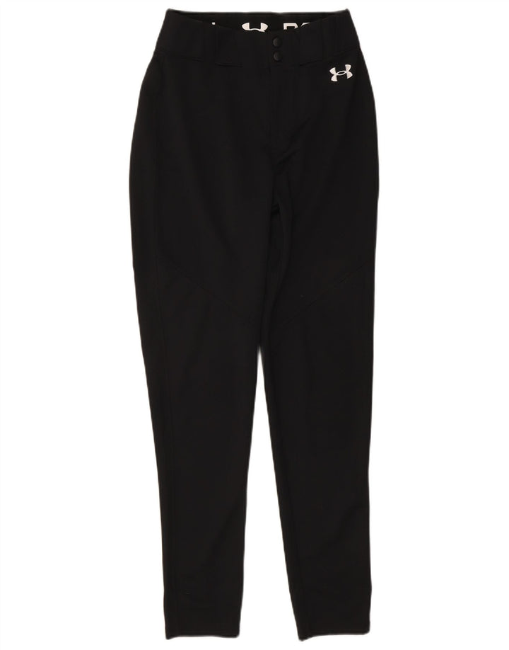 Damskie spodnie typu casual Under Armour, małe, czarne, z poliestru