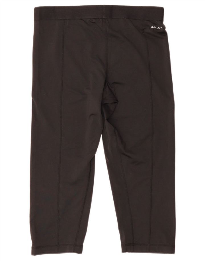 Damskie legginsy Nike Graphic Capri UK 26, duże, czarne, poliestrowe