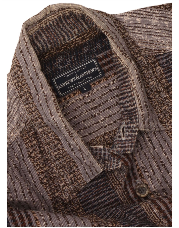 Koszula męska w stylu vintage, duża, wielokolorowa w paski