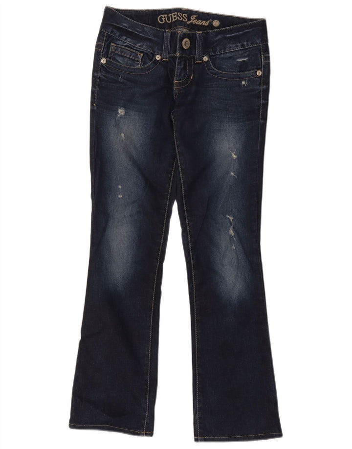 Damskie jeansy Guess w trudnej sytuacji Bootcut W28 L28, granatowe, bawełniane