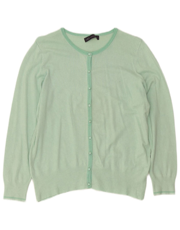 Marks & Spencer Damski sweter kardigan UK 16, duży, zielony, wiskoza
