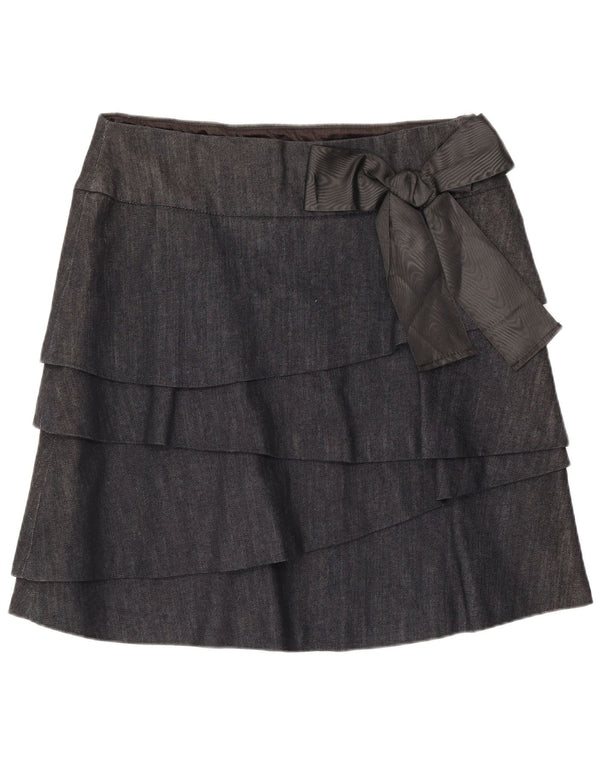 Max & Co. Damska spódnica mini warstwowa UK 12 Medium W32 Granatowa bawełna