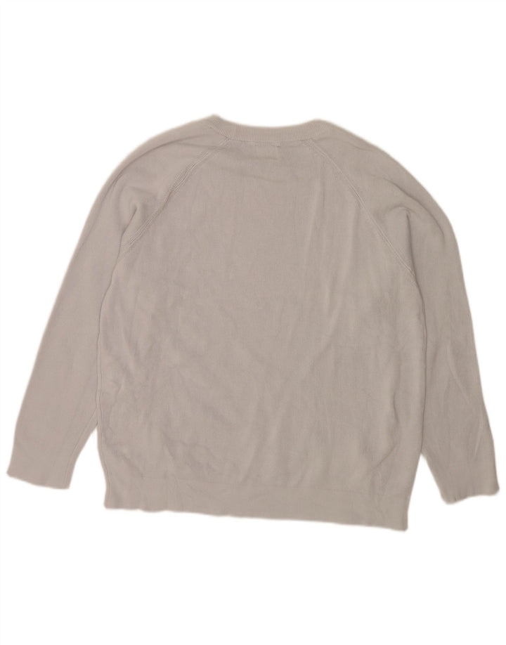 Męski sweter z okrągłym dekoltem Zara, duży, szary