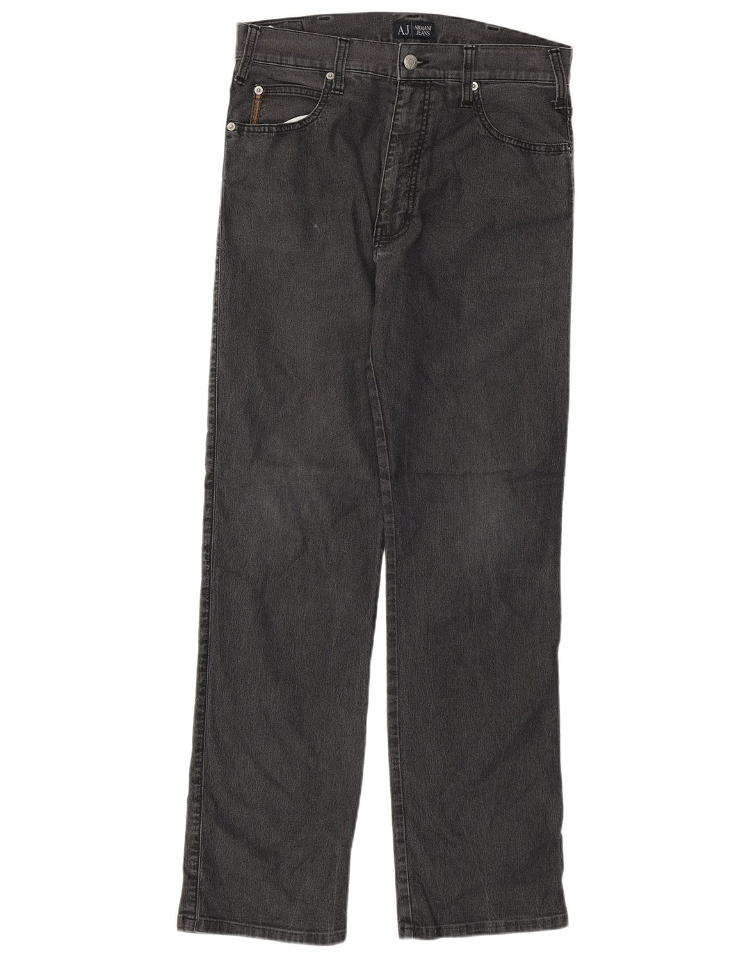 Damskie proste dżinsy Armani W31 L30 Szara bawełna