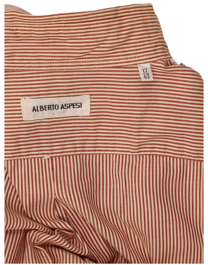 Koszula męska Alberto Aspesi rozmiar 43 17 XL w czerwone paski