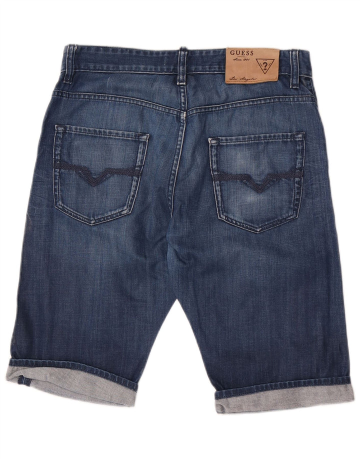 Męskie spodenki jeansowe Guess W31 Średnioniebieskie, bawełniane