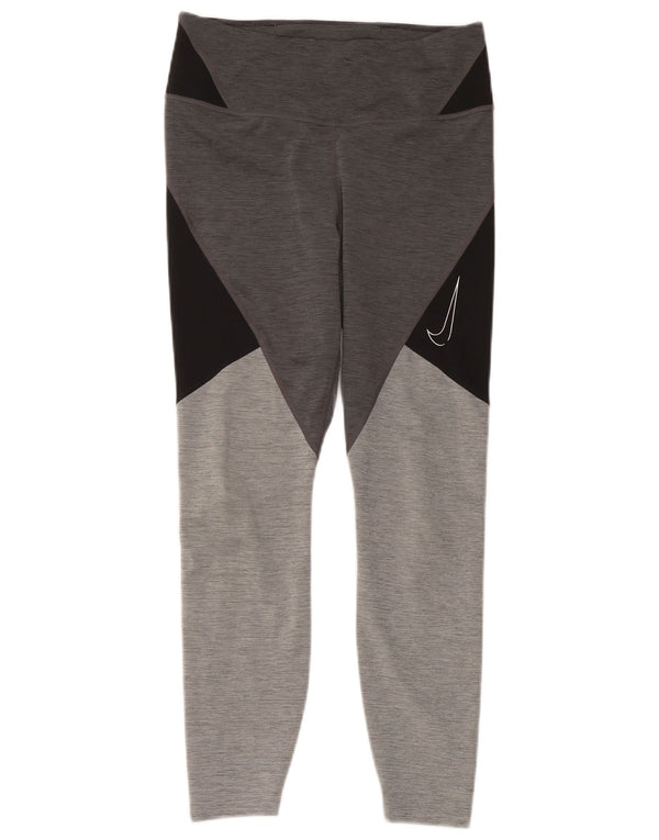 Legginsy damskie Nike UK 12, poliester w kolorze średnioszarym