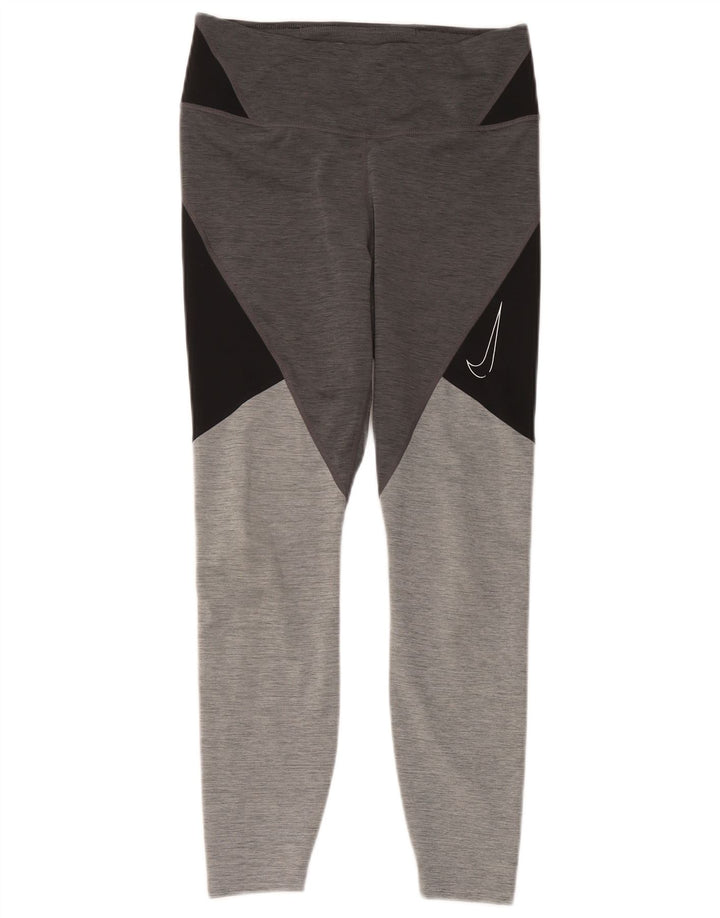 Legginsy damskie Nike UK 12, poliester w kolorze średnioszarym