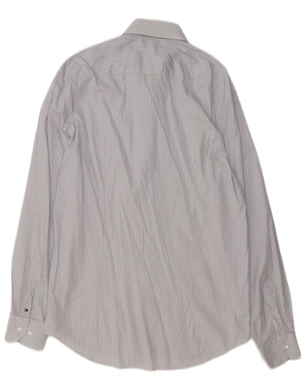 Męska koszula slim fit Tommy Hilfiger rozmiar 41 16, duża, szara w prążki