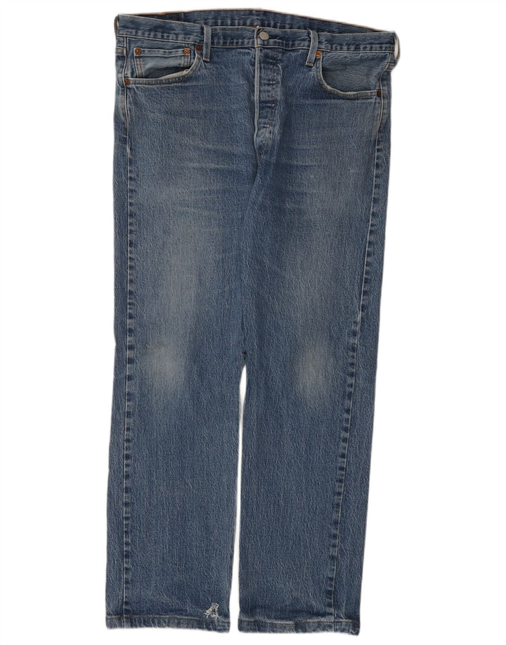 Męskie jeansy Levi's 501 Straight W36 L30 Niebieskie bawełniane