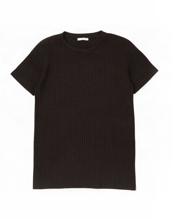T-shirt damski Zara Top UK 10, mały, czarny, nakrapiany poliester