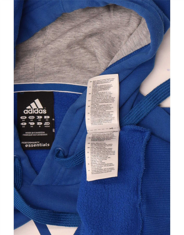 Męska bluza z kapturem Adidas Graphic, średnia niebieska, bawełniana