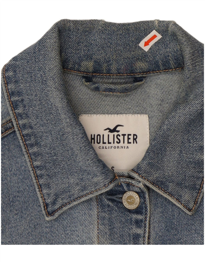 Damska kurtka dżinsowa HOLLISTER w trudnej sytuacji UK 10, mała, niebieska, bawełniana