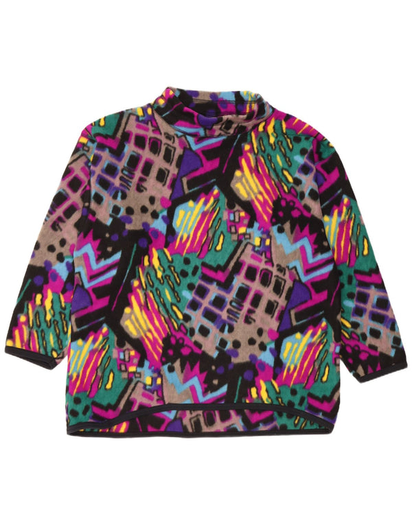 Męski sweter polarowy VINTAGE, duży, wielokolorowy, geometryczny poliester