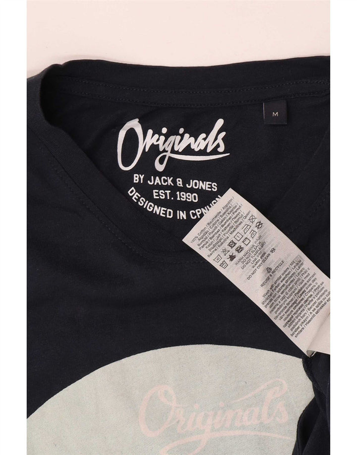 Męska koszulka Jack & Jones Regular Graphic Top Medium Granatowa Natura