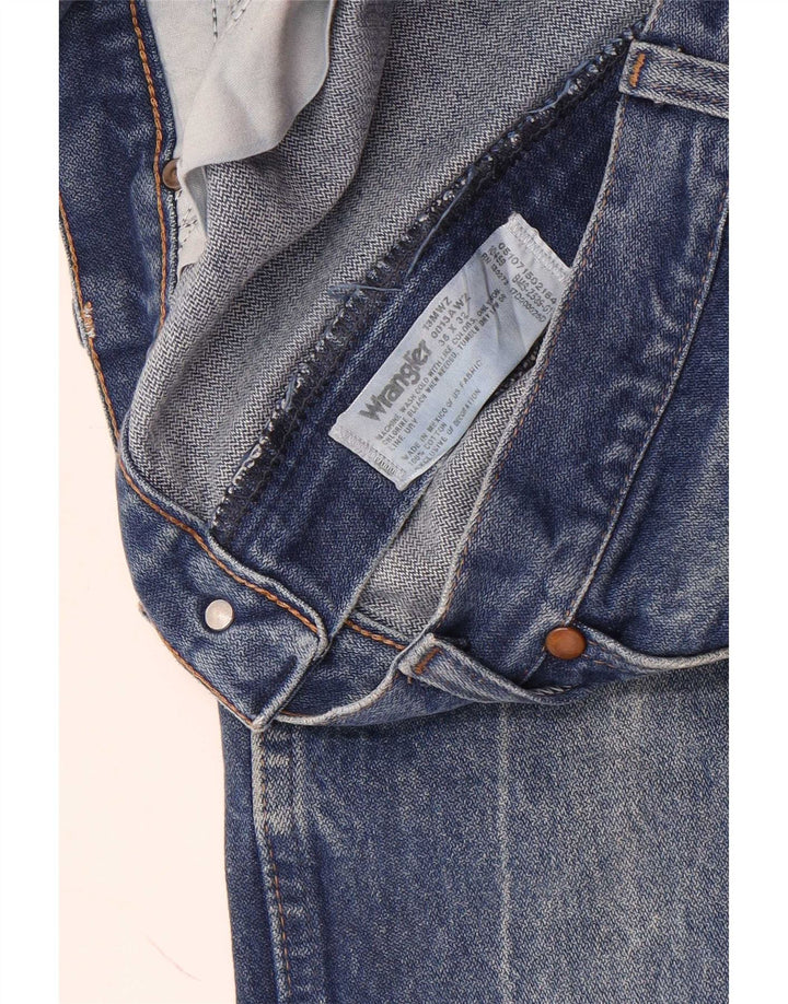 Męskie proste dżinsy Wrangler W36 L32 Niebieskie bawełniane