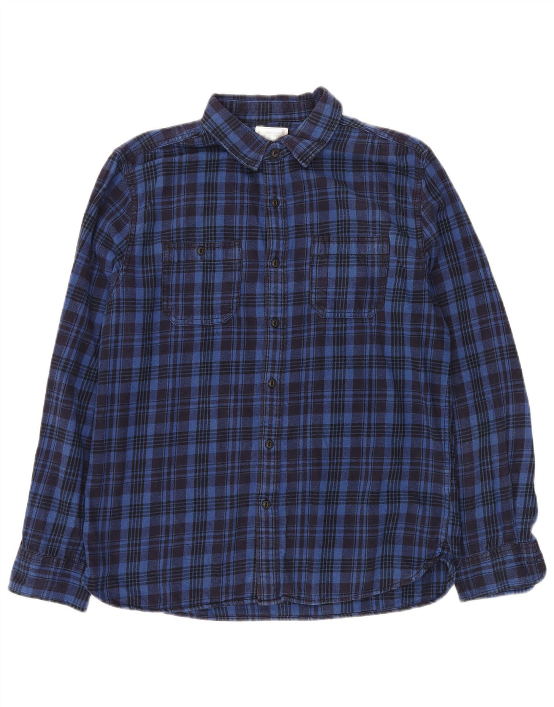 CONVERSE Męska koszula flanelowa w średnią niebieską kratkę, bawełniana