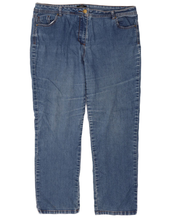 Damskie proste dżinsy M&Co UK 18 XL W38 L29 Niebieskie