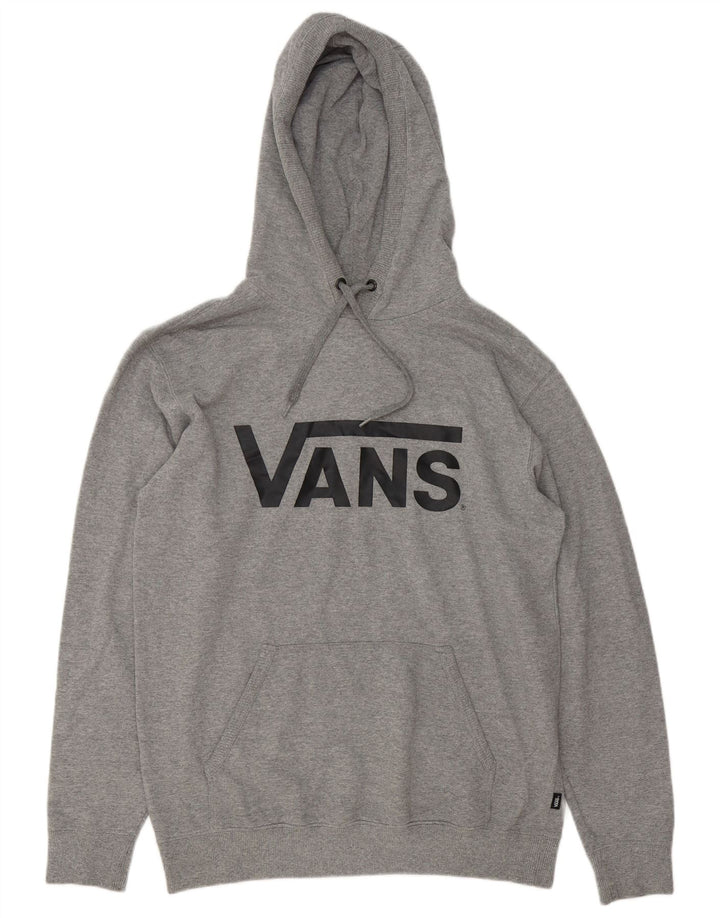 Męski sweter z kapturem Vans z grafiką, średnioszary, bawełniany