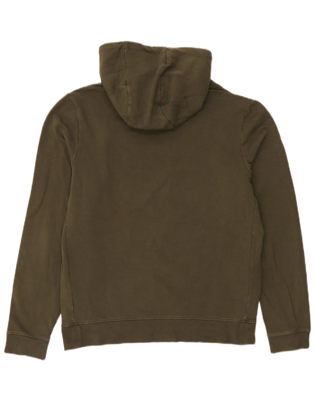 Męski sweter z kapturem Guess z grafiką, średniej wielkości bawełna khaki