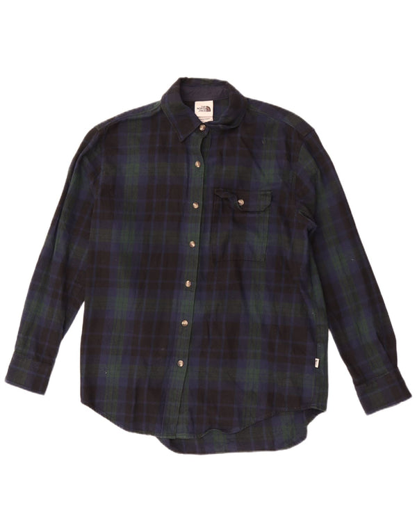 Damska koszula flanelowa oversize The North Face UK 10 w małą granatową kratkę