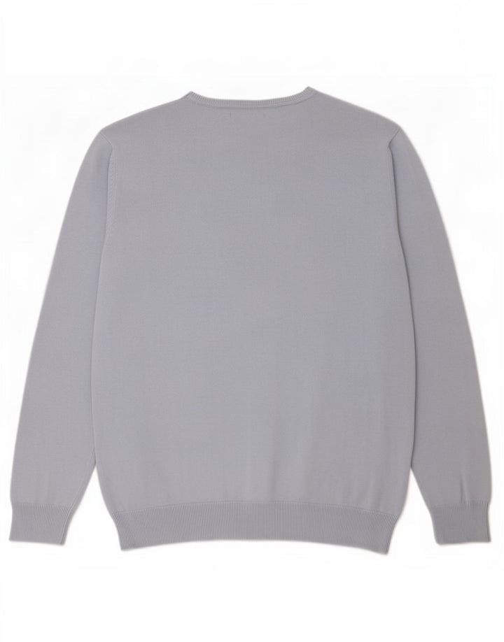 Męski sweter z dekoltem w łódkę French Connection XL, niebieska bawełna