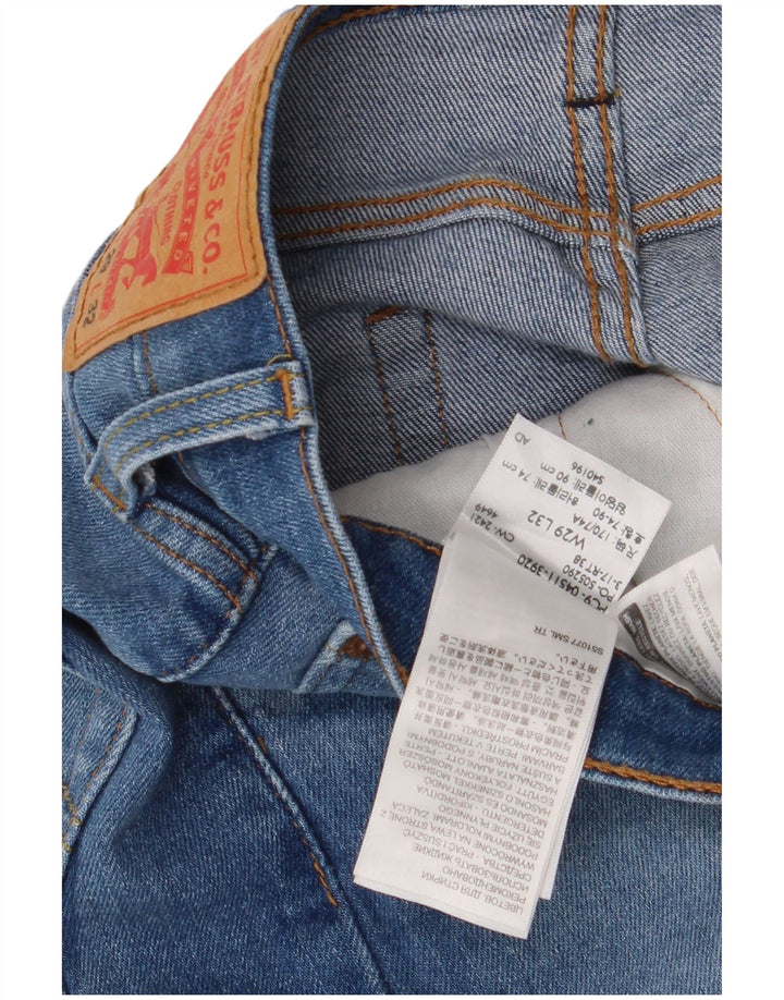 Męskie jeansy Levi's 511 Slim W29 L32 Niebieskie bawełniane