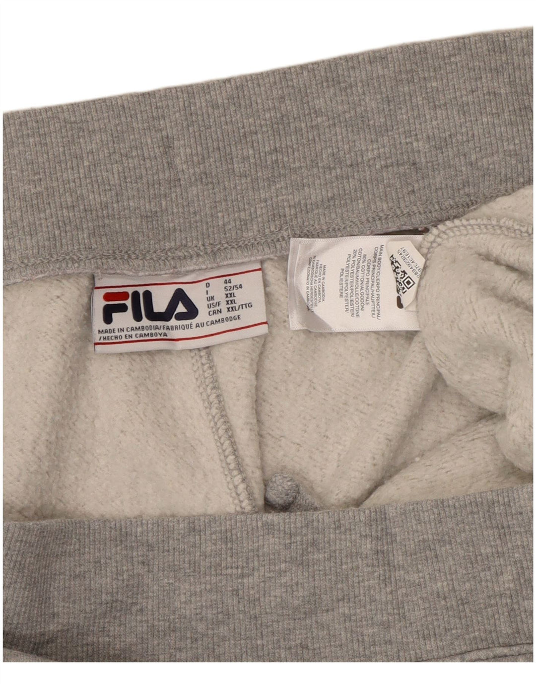 FILA Mens Tracksuit Trousers Joggers 2XL  Grey Cotton