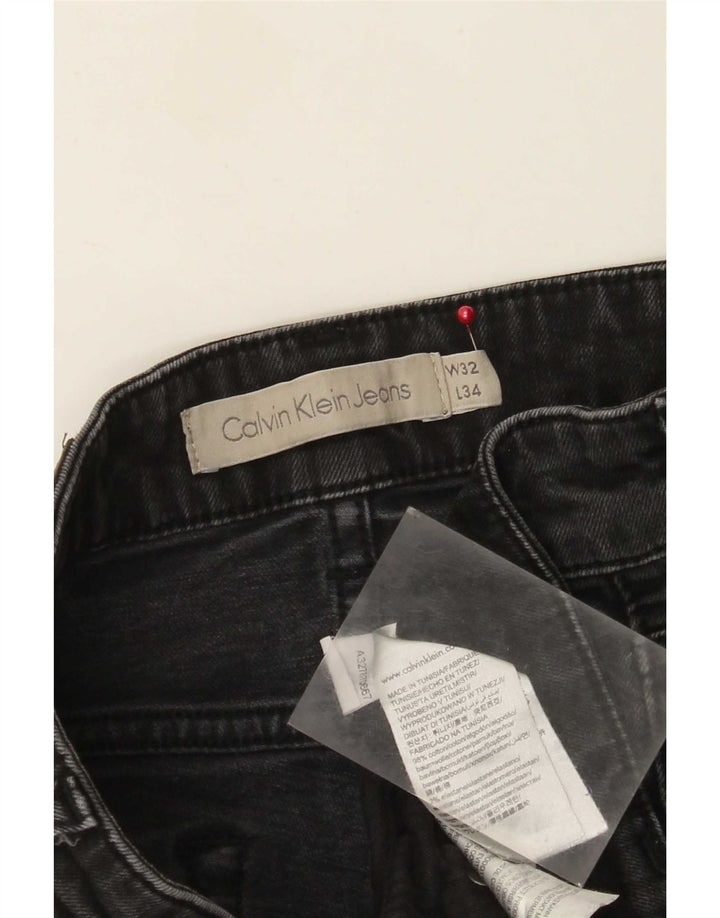 Damskie jeansy Calvin Klein W32 L34 Czarne bawełniane