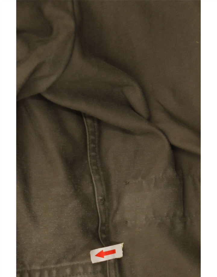 Męska kurtka wojskowa parka z kapturem VINTAGE UK 40, duża, zielona