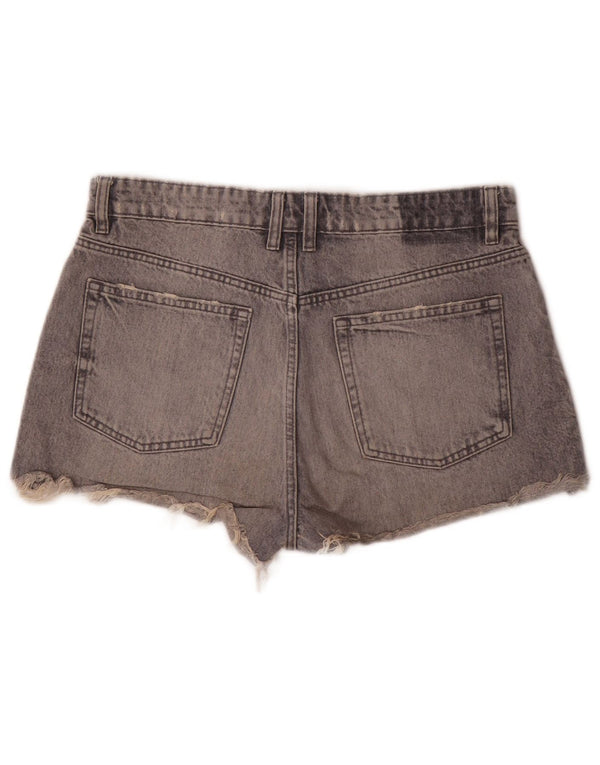 Damskie spodenki jeansowe Zara w trudnej sytuacji EU 42, duże, W32, szara bawełna