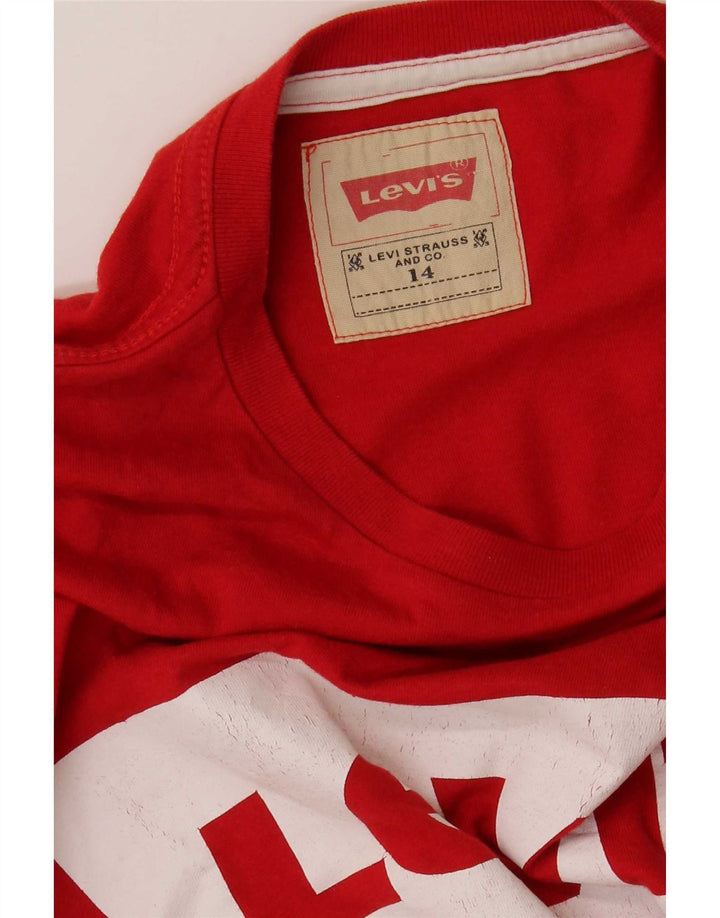 Koszulka chłopięca Levi's z grafiką, 13-14 lat, czerwona