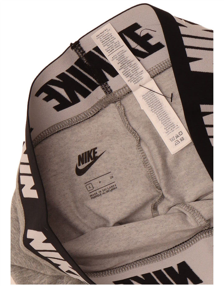 Damskie legginsy Nike Graphic UK 10, małe, szare, bawełniane