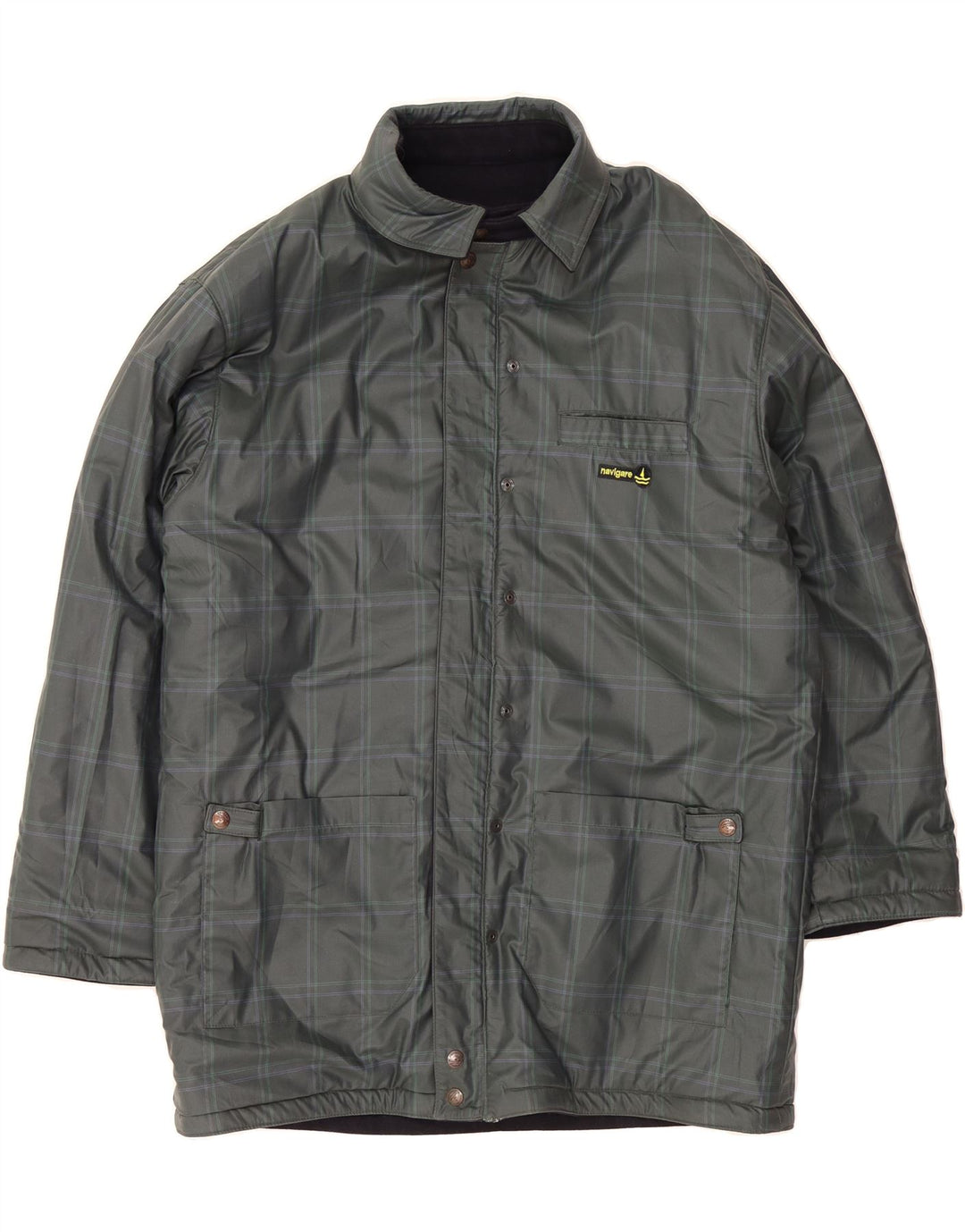 NAVIGARE Mens Reversible Jacket UK 40 Large Navy Blue Wool Vintage Navigare and Second-Hand Navigare from Messina Hembry 