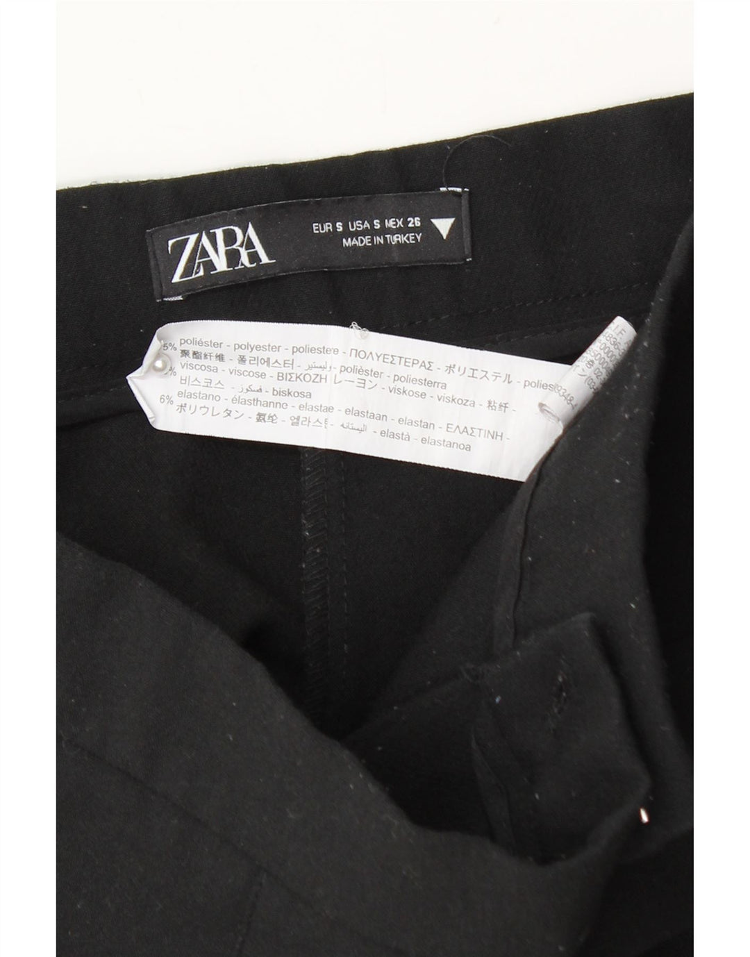 Skort damski Zara UK 8, mały, czarny, poliestrowy