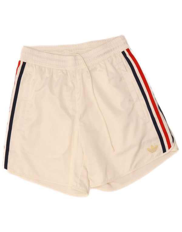 Męskie spodenki sportowe Adidas, małe, białe, poliestrowe