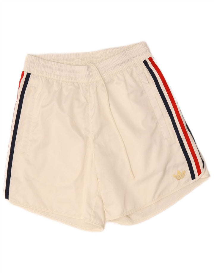Męskie spodenki sportowe Adidas, małe, białe, poliestrowe