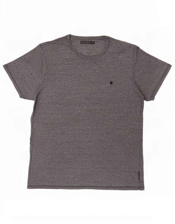 T-shirt męski French Connection Top 2XL Szary, bawełniany w prążki