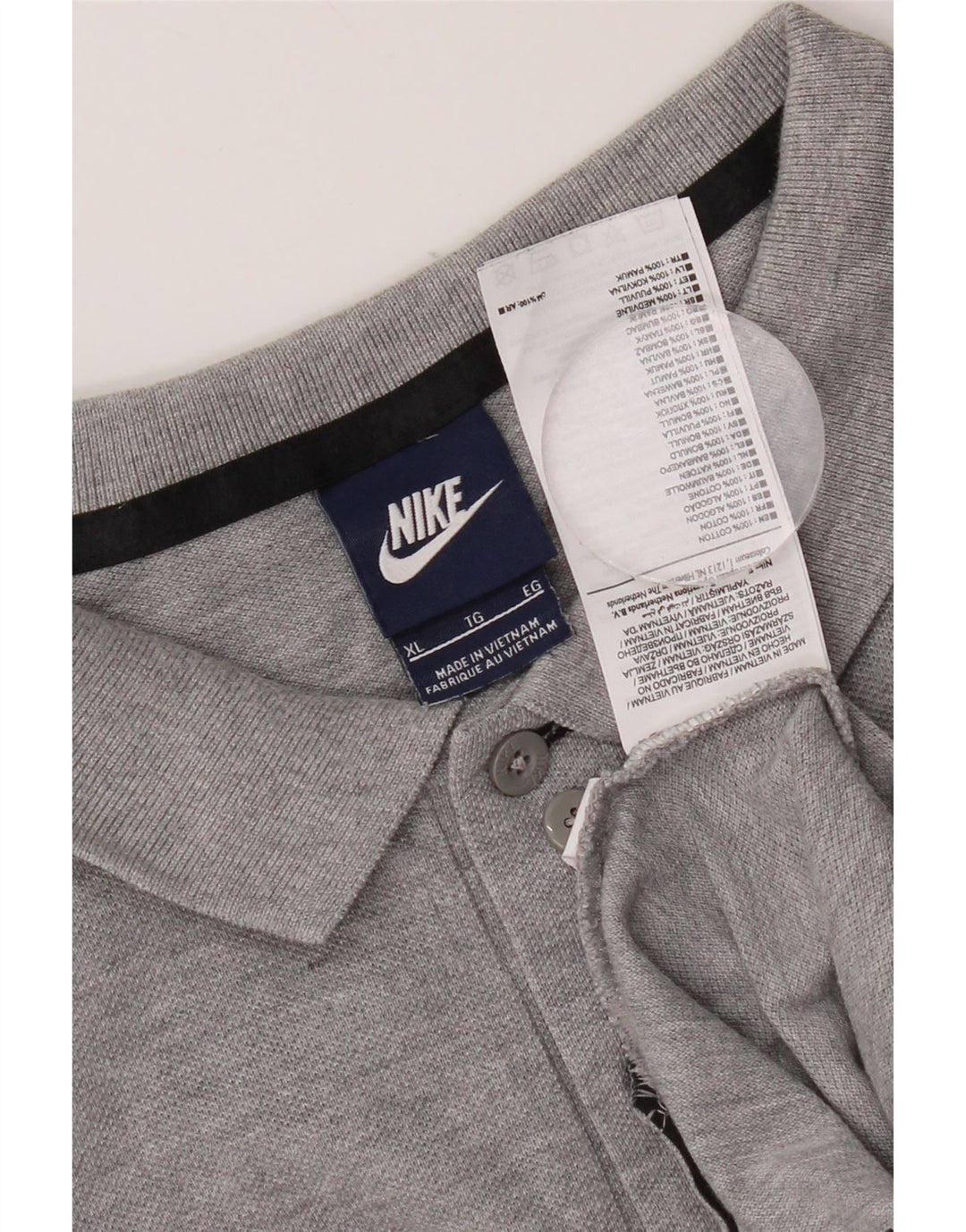 Męska koszulka polo Nike XL, szara, bawełniana w plamki