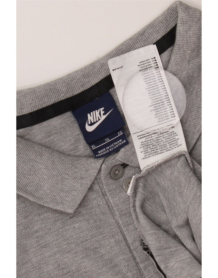 Męska koszulka polo Nike XL, szara, bawełniana w plamki