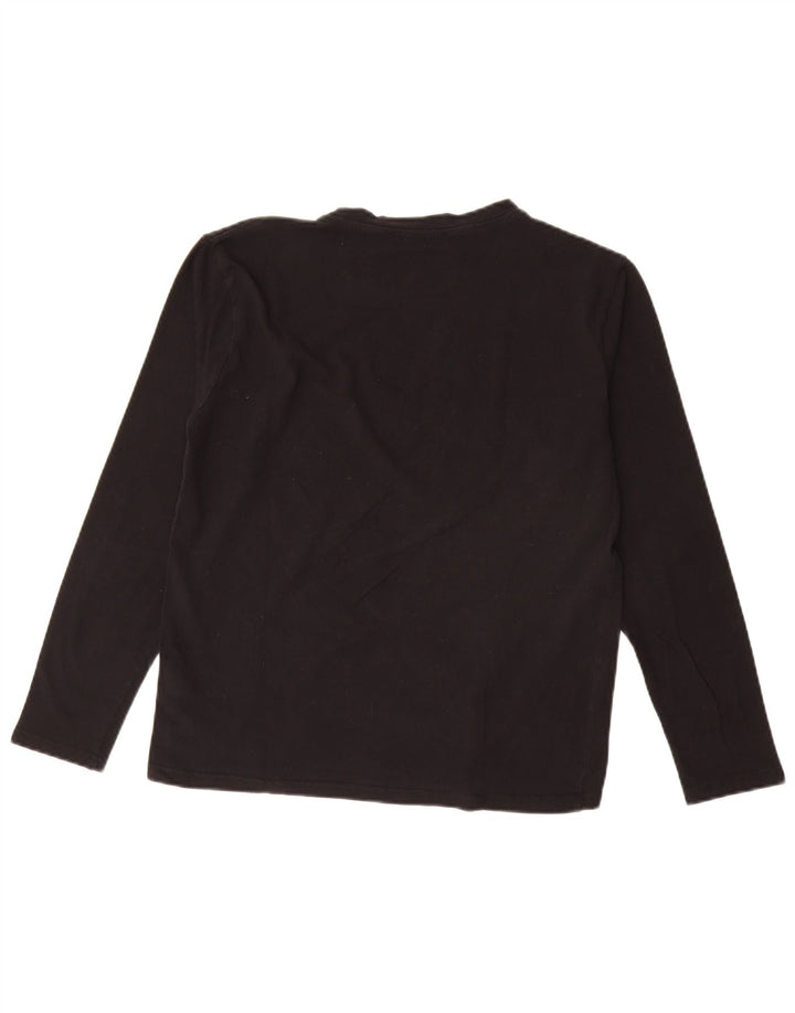 Top damski Trussardi Jeans z długim rękawem, UK 14, średni czarny, bawełniany