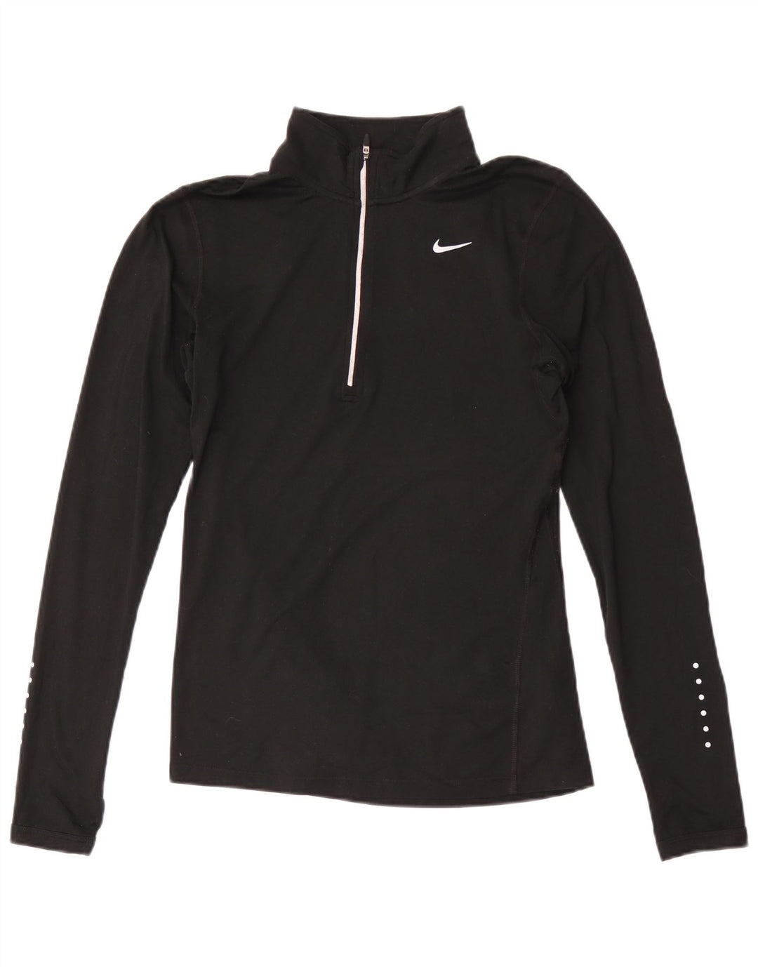 Damski dres Nike Dri Fit z zamkiem błyskawicznym na szyi, UK 10, mały, czarny