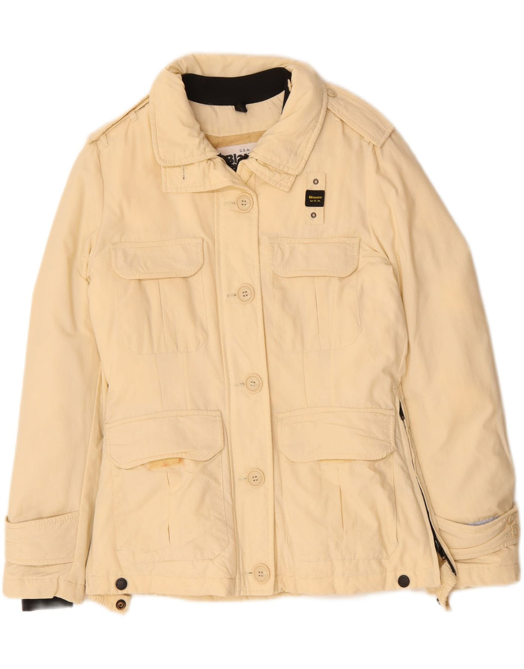 Damska kurtka wojskowa oversize Blauer UK 10 Small Beżowa