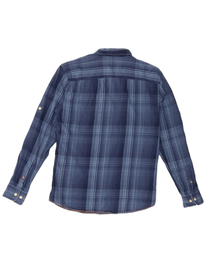 Męska koszula flanelowa JACK & JONES w średnią niebieską kratkę