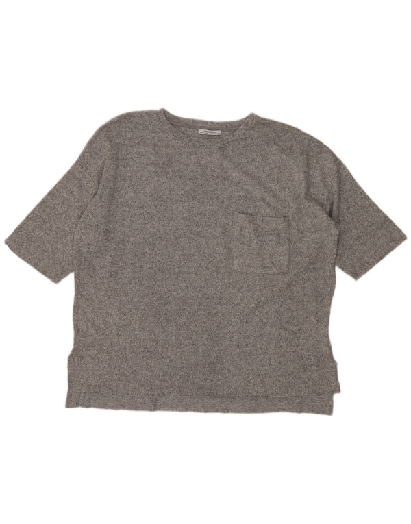 Damska koszulka oversize Zara Trafaluc Top UK 10 Small Grey Flecked