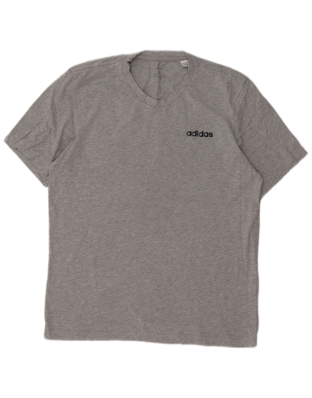 T-shirt męski ADIDAS Średnio szary, bawełniany nakrapiany