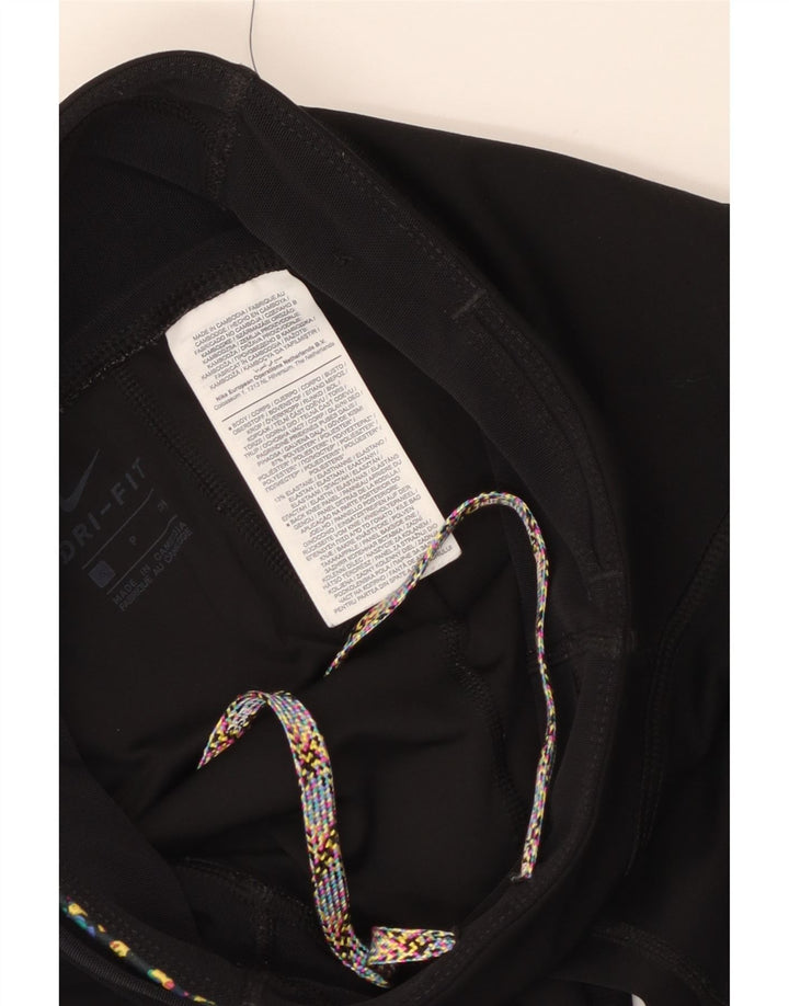 Damskie legginsy NIKE Dri Fit UK 8, małe, czarne, poliestrowe